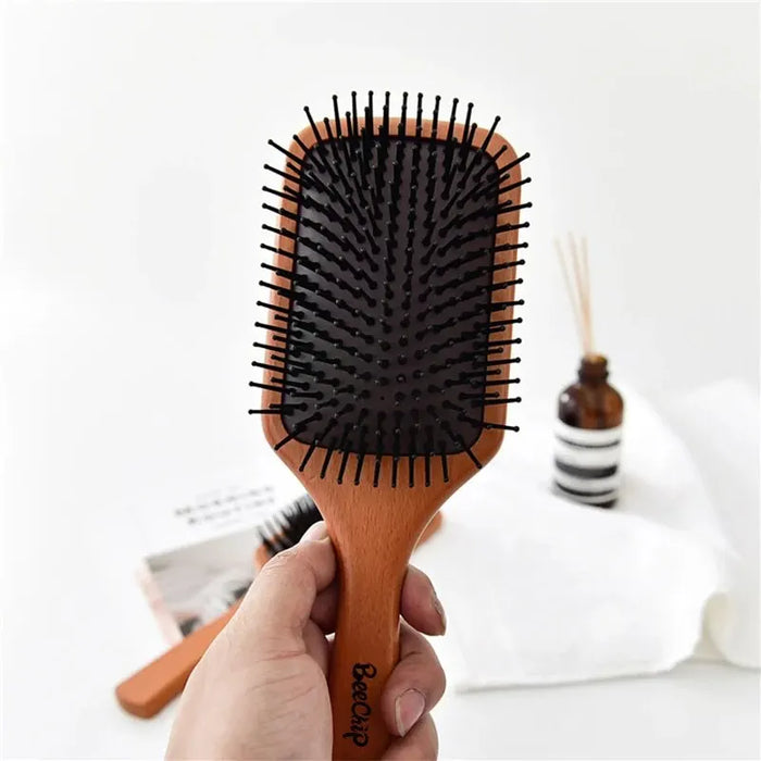 Wooden Airbag Massage Comb Scalp Care Female Curly Hair Household High-grade Anti-static Hair Loss Large Board Makeup Comb