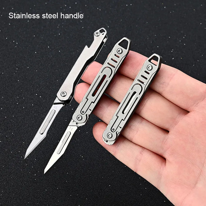 NEW NO11 Replaceable Blades Scalpel Folding Knife Quick Open Portable EDC Pocket Knife 10 Blade Free Useful Tool For Home Office