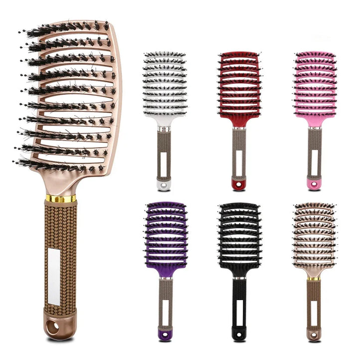 Hair Brush Scalp Massage Comb Hairbrush Bristle Nylon Women Wet Curly Detangle hair brush for Salon Hairdressing Styling Tools