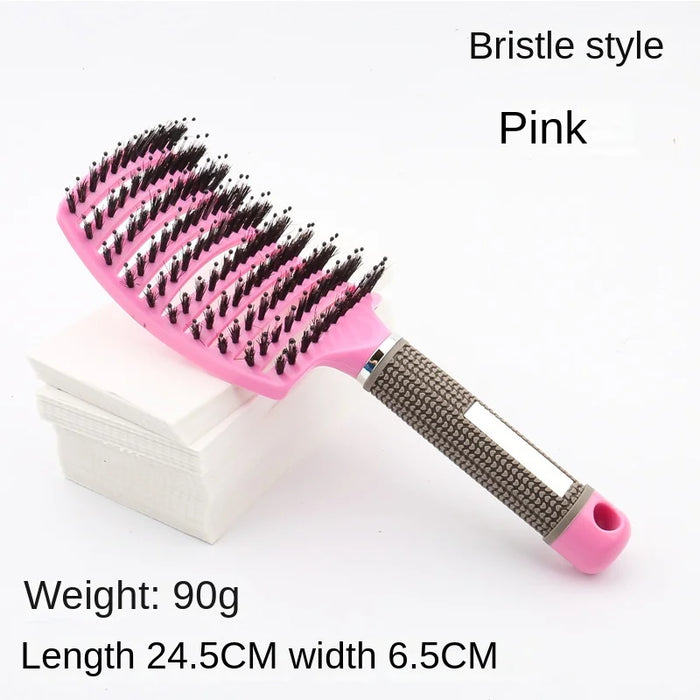 Hair Brush Scalp Massage Comb Hairbrush Bristle Nylon Women Wet Curly Detangle hair brush for Salon Hairdressing Styling Tools