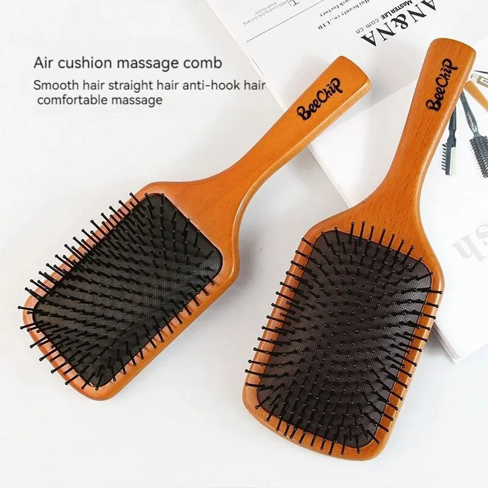 Wooden Airbag Massage Comb Scalp Care Female Curly Hair Household High-grade Anti-static Hair Loss Large Board Makeup Comb