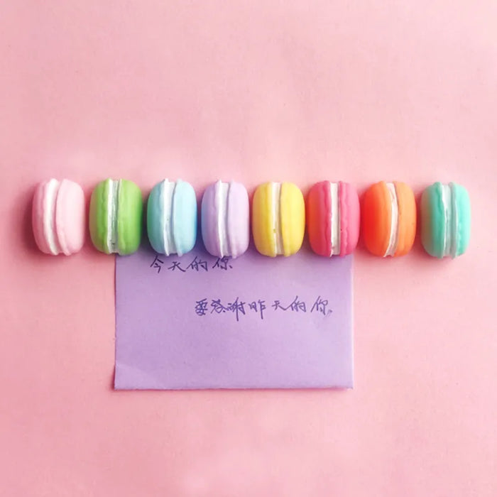 5pcs Cute Simulation of Macaron Refrigerator Magnets A Set of Personality Creative 3D Magnet Home Decoration