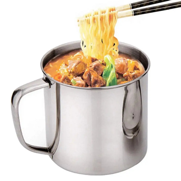 1PCS  200ml stainless steel cup Travel camping outdoor cup drink beer tea kitchen noodle cup with hook handle