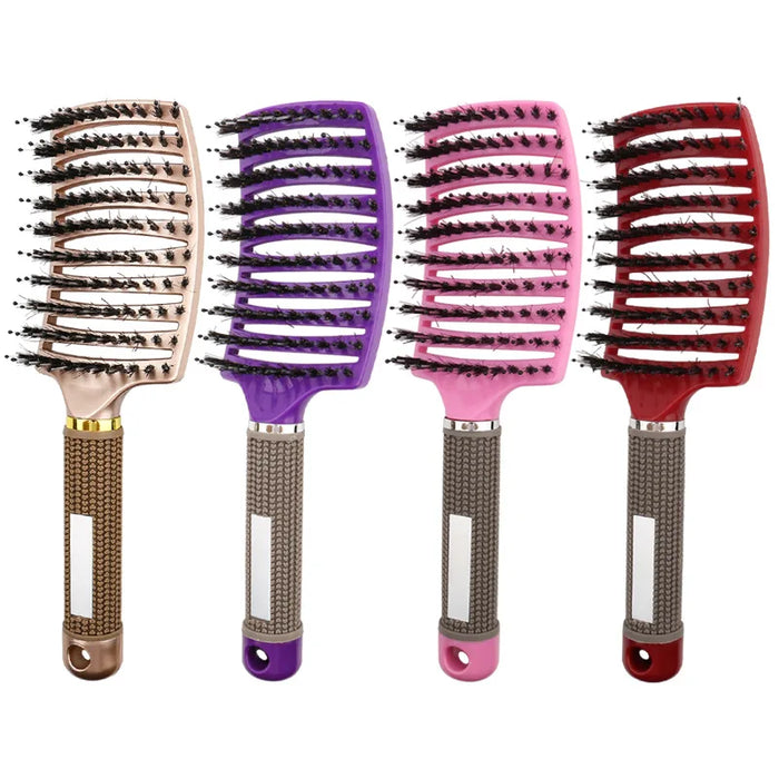 Hair Brush Scalp Massage Comb Hairbrush Bristle Nylon Women Wet Curly Detangle hair brush for Salon Hairdressing Styling Tools