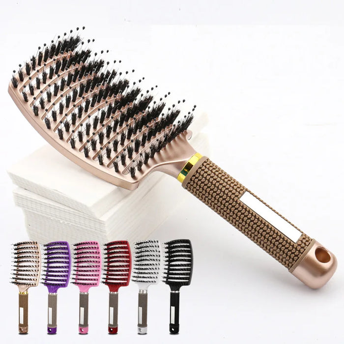 Hair Brush Scalp Massage Comb Hairbrush Bristle Nylon Women Wet Curly Detangle hair brush for Salon Hairdressing Styling Tools