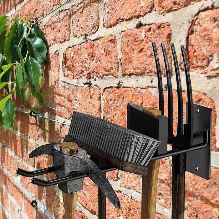 Garden Tool Organizer For Wall Steel Hanging Hooks Multi Purpose Shovel Holder Garage Organization Rakes For Home And Garden