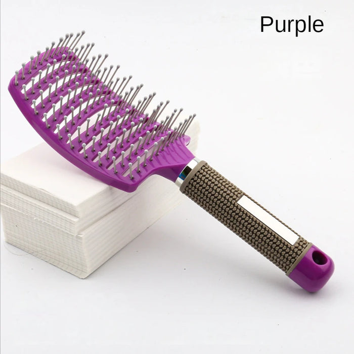 Hair Brush Scalp Massage Comb Hairbrush Bristle Nylon Women Wet Curly Detangle hair brush for Salon Hairdressing Styling Tools