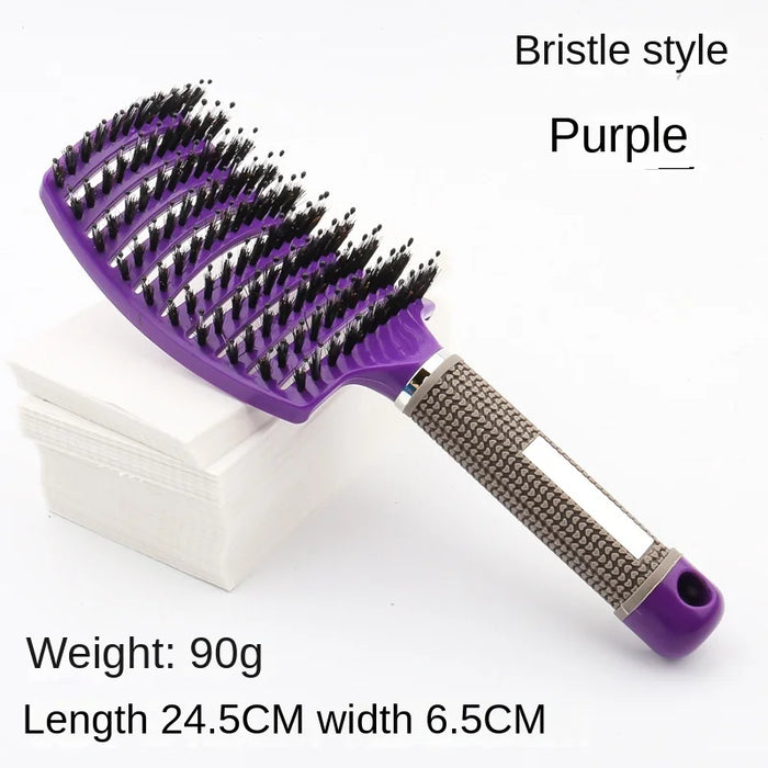 Hair Brush Scalp Massage Comb Hairbrush Bristle Nylon Women Wet Curly Detangle hair brush for Salon Hairdressing Styling Tools