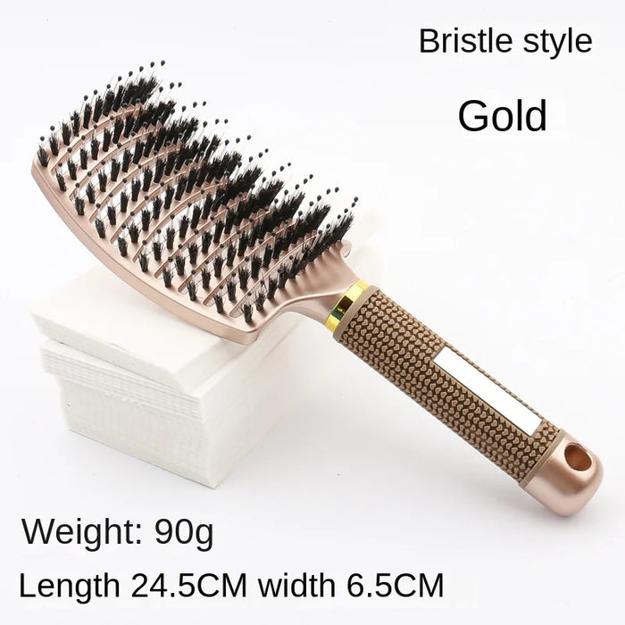 Hair Brush Scalp Massage Comb Hairbrush Bristle Nylon Women Wet Curly Detangle hair brush for Salon Hairdressing Styling Tools