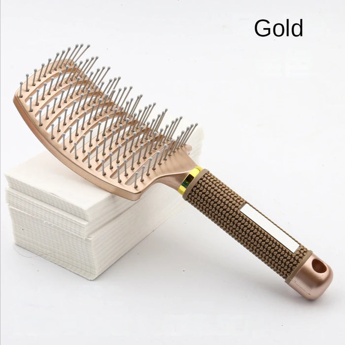 Hair Brush Scalp Massage Comb Hairbrush Bristle Nylon Women Wet Curly Detangle hair brush for Salon Hairdressing Styling Tools