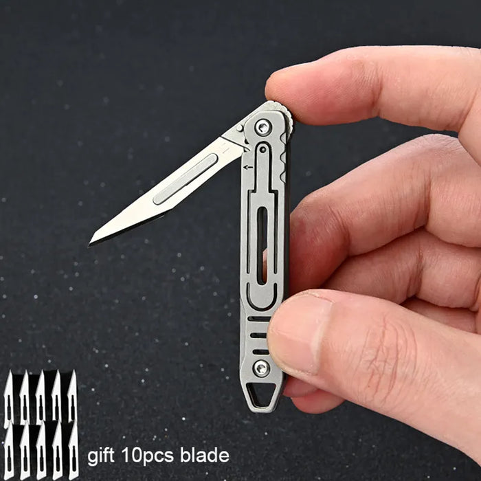 NEW NO11 Replaceable Blades Scalpel Folding Knife Quick Open Portable EDC Pocket Knife 10 Blade Free Useful Tool For Home Office