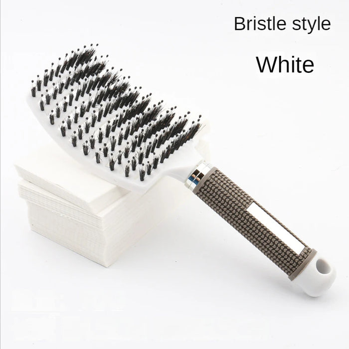 Hair Brush Scalp Massage Comb Hairbrush Bristle Nylon Women Wet Curly Detangle hair brush for Salon Hairdressing Styling Tools