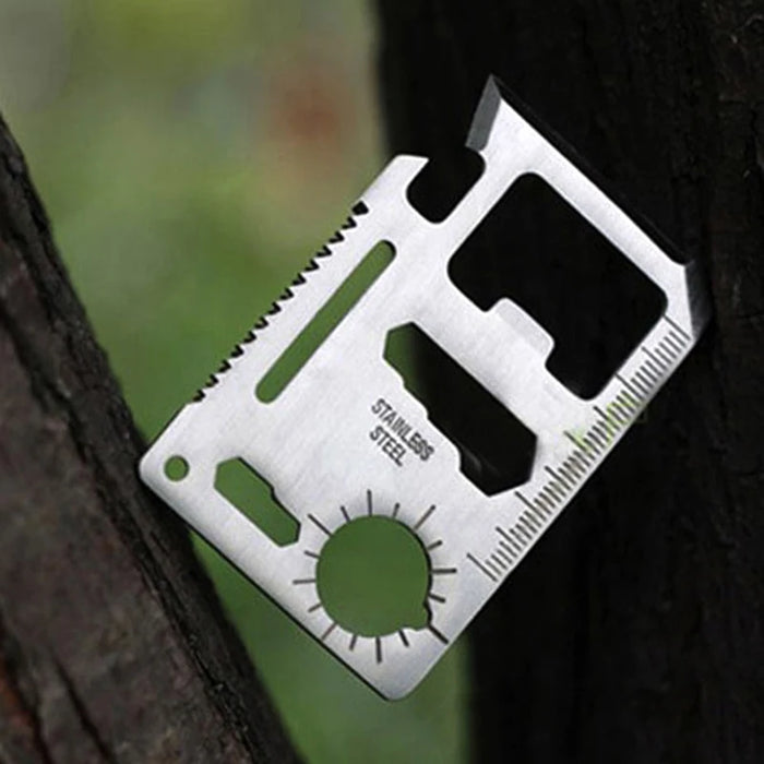 Camping Multi Purpose Tool 11 in 1 Multifunction Card Knife Pocket Survival Outdoor Surviving Tools keychain knife