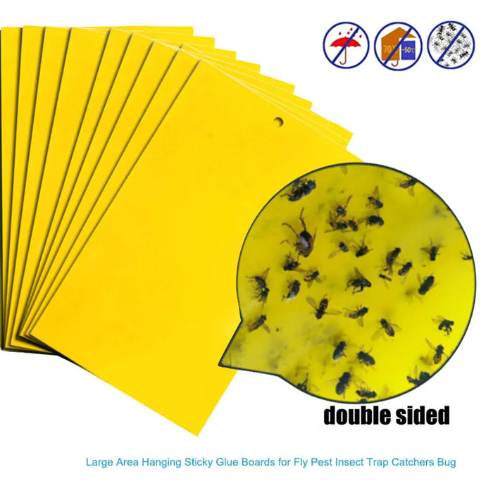 1Pcs Strong Flies Traps Bugs Sticky Board Catching Aphid Insects Pest Leafminer Adhesive Sticker Home And Garden Products