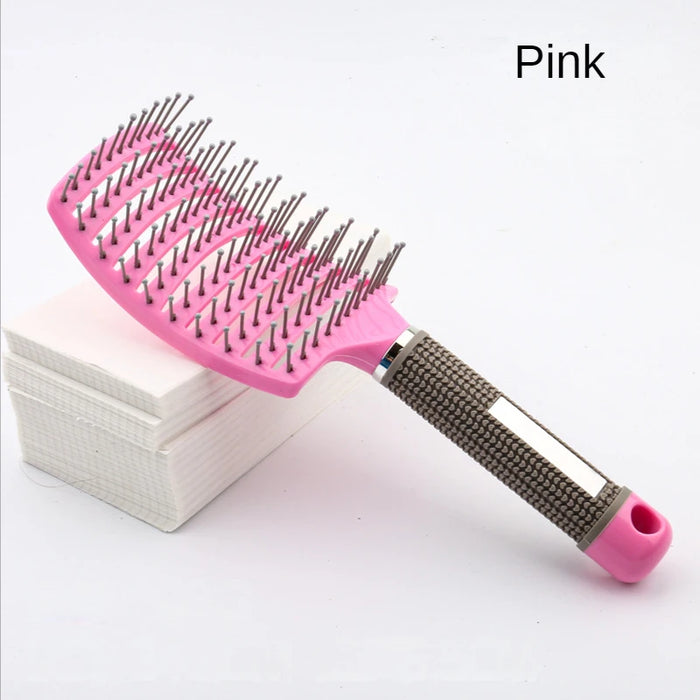 Hair Brush Scalp Massage Comb Hairbrush Bristle Nylon Women Wet Curly Detangle hair brush for Salon Hairdressing Styling Tools