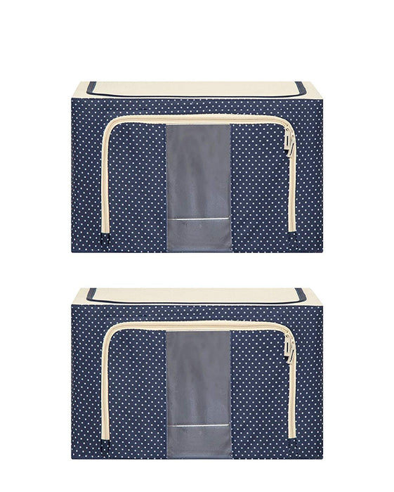 JJMG Polka Dots  Stackable Storage Box Organizer