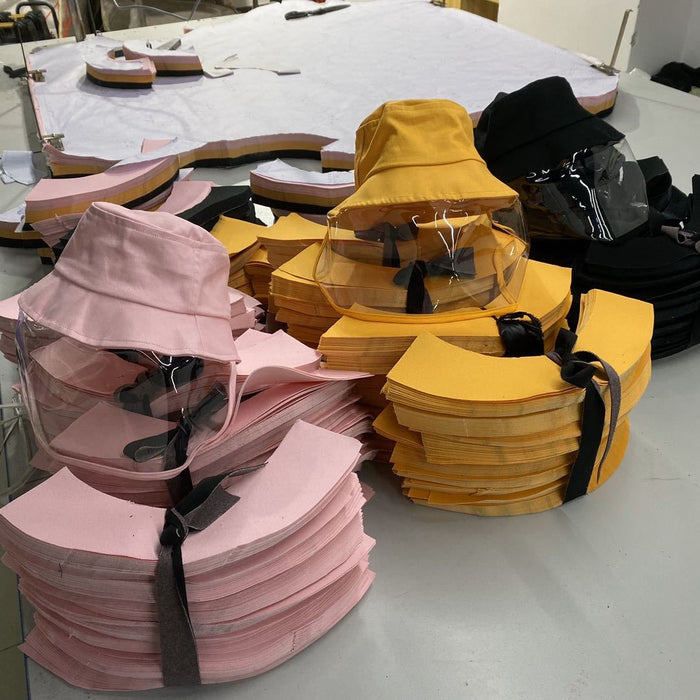 Pink Kids Hat with Faceshield