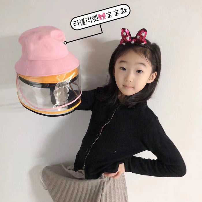 Yellow Kids Hat with Faceshield