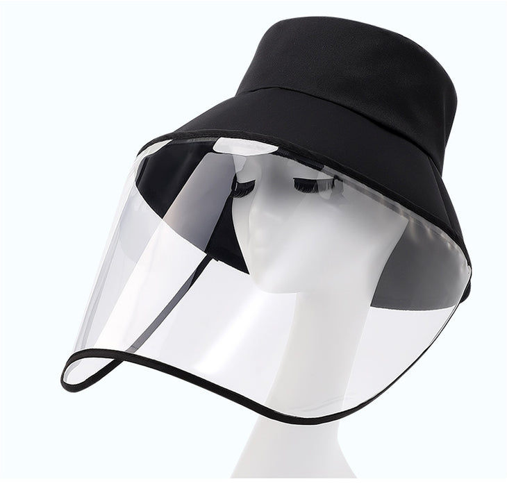 Black Adult Hat with Faceshield