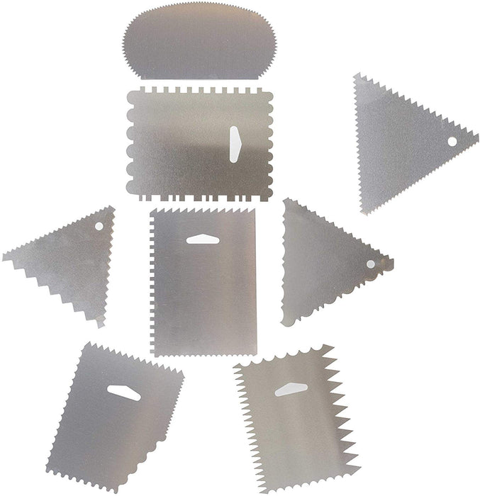 JJMG New 8-Piece Cake Scraper Smoother Set