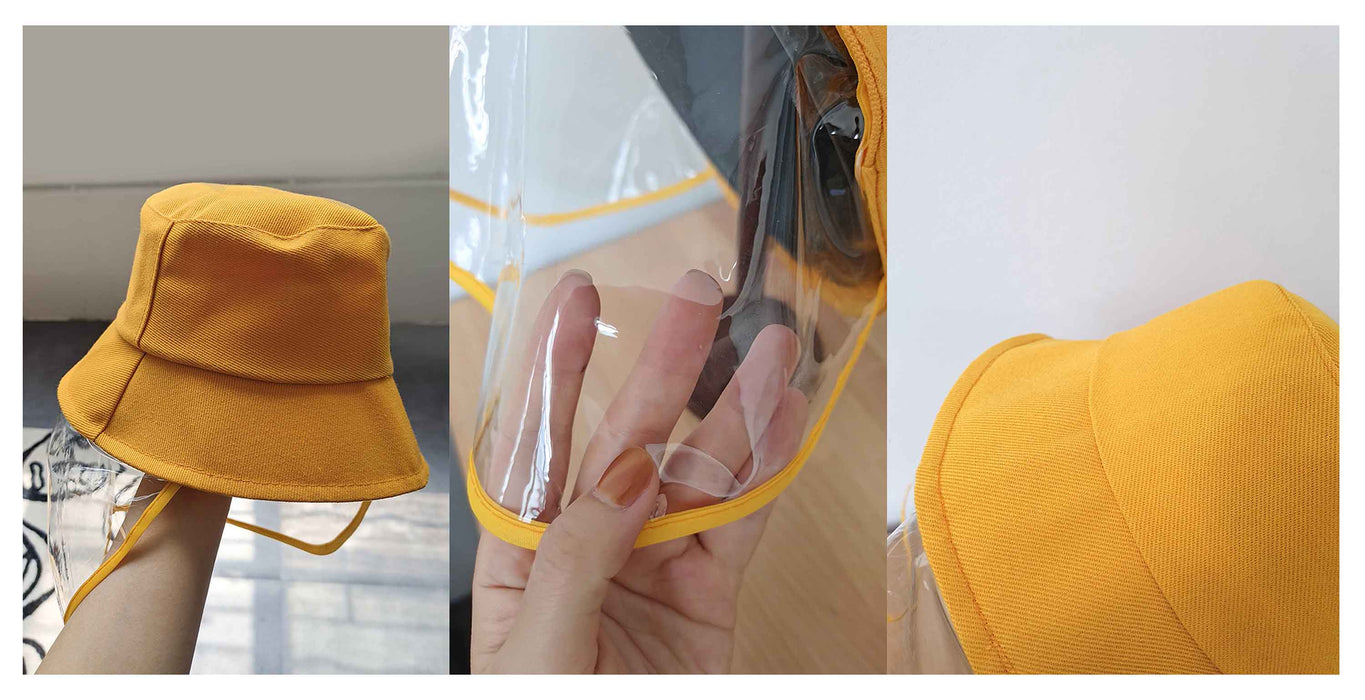 JJMG Kids Clear Full-Face Protective Bucket Hat Shield Washable Breathable